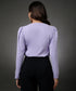 Embroidered Long Sleeve Lavender Top